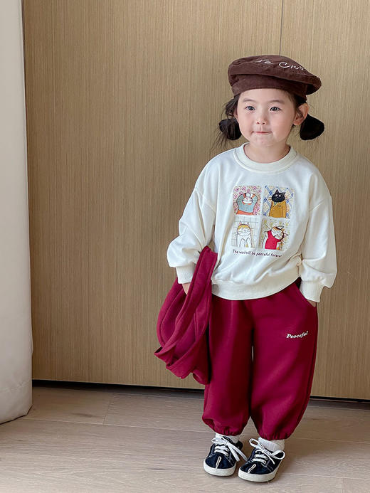 【颜值超高！潮流新款女童套装】2023儿童秋装儿童卫衣卫裤两件套，颜值高，时尚美。卫衣与卫裤完美搭配。ryzbsh 商品图1