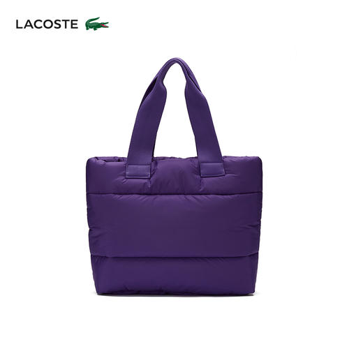 【海南专供价】Lacoste法国鳄鱼男女同款新款深紫色大号手提包NU4352PZ 商品图2