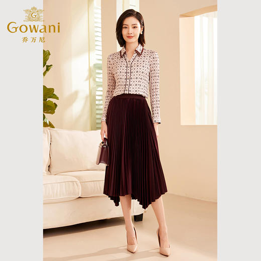 乔万尼秋冬新品原创设计双G图案显瘦衬衫ET3C747 商品图3