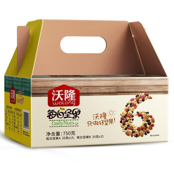 沃隆每日坚果750g 15包A款+15包B款 25g*30袋混合坚果组合装休闲零食 商品图0