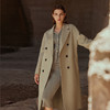 【中长款腰带羊毛大衣】23年秋冬新品女士羊毛大衣时尚经典双排扣大衣 商品缩略图4