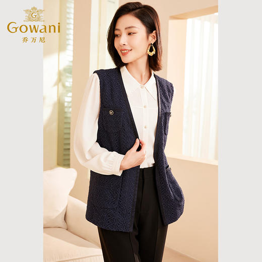 乔万尼秋冬新品百搭修身马甲ET3H782 商品图2