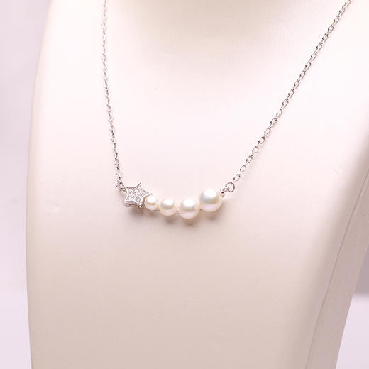 美裕 银925淡水珍珠链坠 3-6mm 107238 商品图3