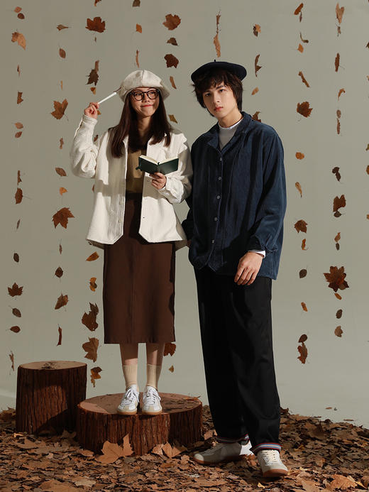 OADB/A14413A003/两面穿灯芯绒古巴领衬衫 商品图1