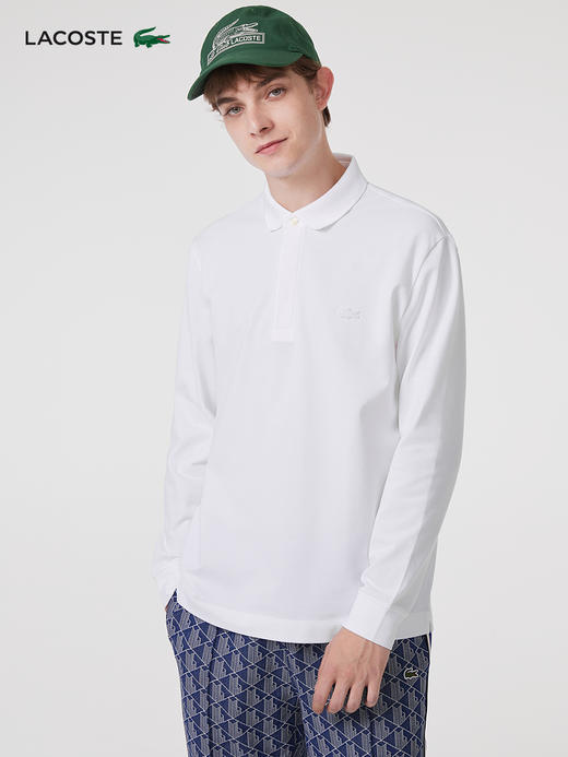 【海南专供价】Lacoste法国鳄鱼男士新款经典商务纯色长袖POLO衫PH6248-98 商品图0