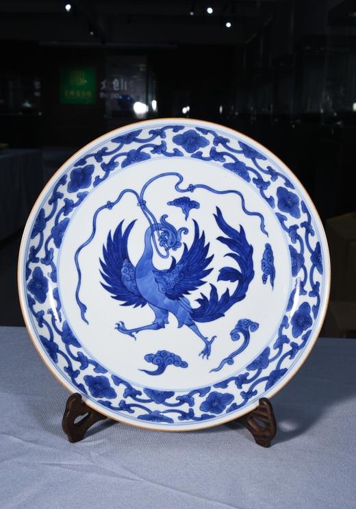 青花鸾凤盘 商品图0