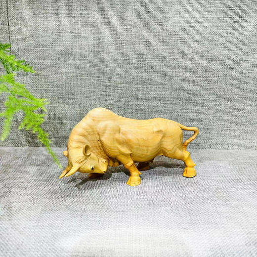 开拓牛°原木黄杨摆件 商品图0