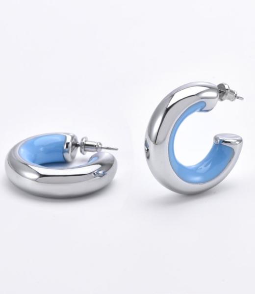 FOR ART'S SAKE LOTUS 耳环- 银/蓝 商品图0