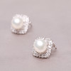 美裕 925银淡水珍珠耳钉 8-9mm 107230 商品缩略图4
