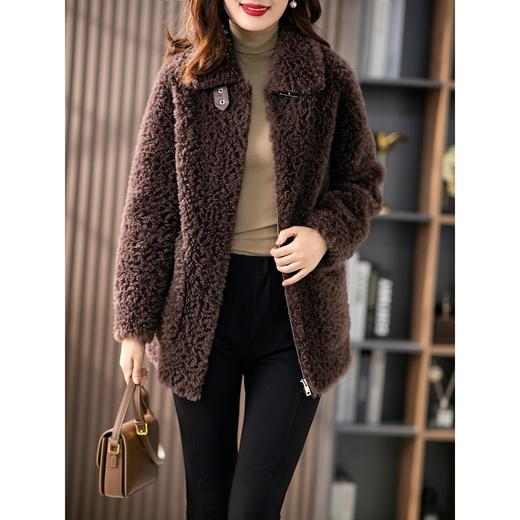 【现货7天】设计感气质羊毛皮草女中长款2023冬季新款韩版皮毛一体厚外套 商品图1