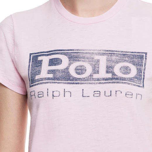 POLO RALPH LAUREN 舒适休闲字母印花圆领短袖女式T恤211718198 商品图1