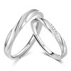 KADER卡蒂罗 共度爱河系列 星河爱恋 S925银浪漫甜蜜开口设计可调节一对 戒指 男女同款情侣款 礼物 商品缩略图0