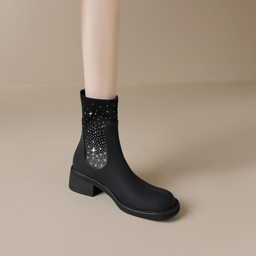 时尚个性，满天星爆闪圆头短靴WC-M7515 商品图4