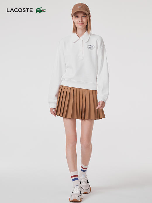 【海南专供价】Lacoste法国鳄鱼女装新款时尚纽扣设计百褶裙短裙JF0760-98 商品图1