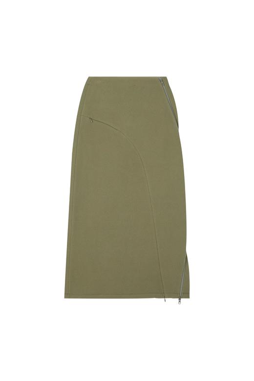 oneup弧线摇粒绒半身裙 商品图5