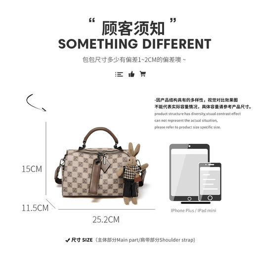 Safiya/索菲娅2023新款小兔挂件单肩包女士斜挎包女包SF900358Y 商品图8