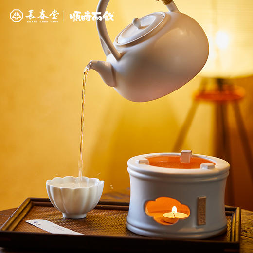 顺时而饮 | 提梁壶套装 复古简约 围炉煮茶 喝茶更有仪式感（白色 深褐色 ） 商品图1