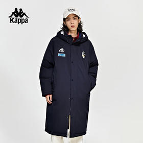 卡帕（Kappa）棉服2023新款男冬过膝长款连帽防寒服中性风纺丝绵外套K0D72MM03