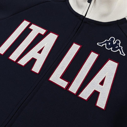 卡帕（Kappa）复古针织开衫2023新款女短款收腰运动卫衣休闲撞色外套K0D82WK01 商品图5