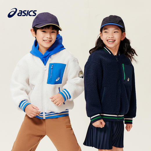 ASICS/亚瑟士童装便服2023冬季新款儿童保暖加绒棒球服运动外套 商品图4