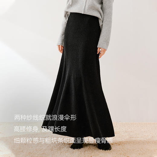 【严选】诗凡黎秋高腰修身半身裙SE9340431 商品图1