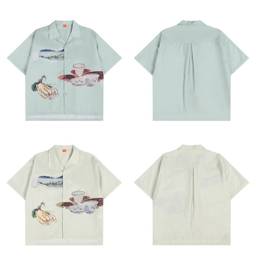 OADB/A31413A008/山水画古巴领衬衫 商品图0