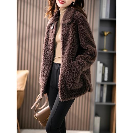 【现货7天】设计感气质羊毛皮草女中长款2023冬季新款韩版皮毛一体厚外套 商品图4