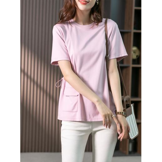 【现货7天】休闲短袖T恤女设计感小众2023夏季新款韩版收腰显瘦体恤上衣 商品图4