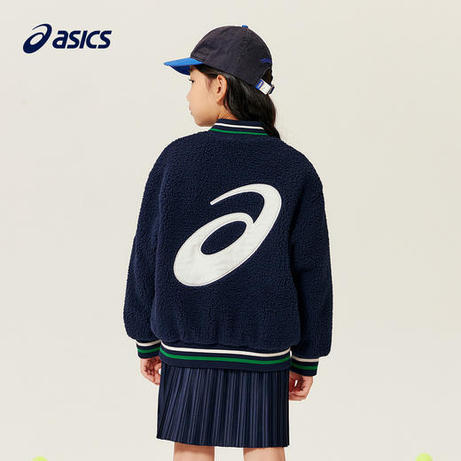 ASICS/亚瑟士童装便服2023冬季新款儿童保暖加绒棒球服运动外套 商品图3