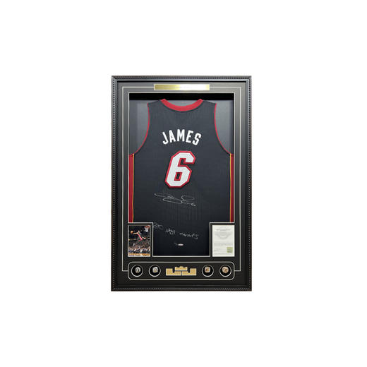 收藏系列 詹姆斯 热火队6号黑色限量 亲笔签名球衣 商品图0