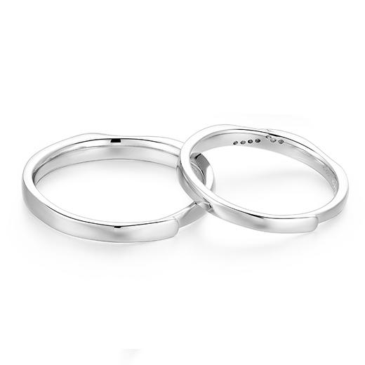 KADER卡蒂罗 共度爱河系列 星河爱恋 S925银浪漫甜蜜开口设计可调节一对 戒指 男女同款情侣款 礼物 商品图1