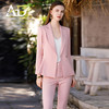 AD粉色高级感西装套装女气质西服小个子通勤休闲职业主持人正装 商品缩略图2