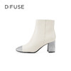 D:fuse迪芙斯冬季新款气质烫钻拼色细跟短靴女靴DF34116107 商品缩略图3