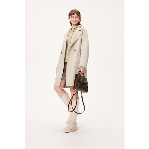 【严选】诗凡黎冬浴袍式中长款H廓形大衣7EA370871 商品图2