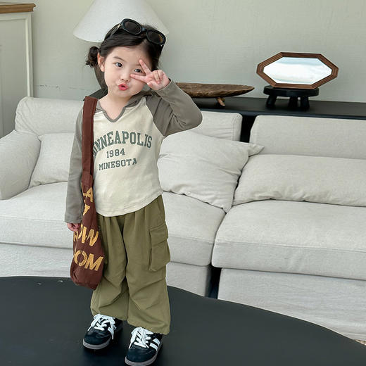 【任选两件/79.9！女童时髦新装】2023儿童连帽卫衣秋装套装，轻薄时尚，追随韩国潮流，穿上时髦薄款童装。ryzbsh 商品图3