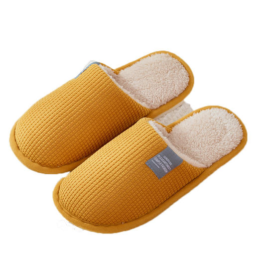 「五色可选！轻盈自在」慈溪2023新款玉米绒布标地板拖棉拖鞋 男防滑耐磨鞋 商品图4