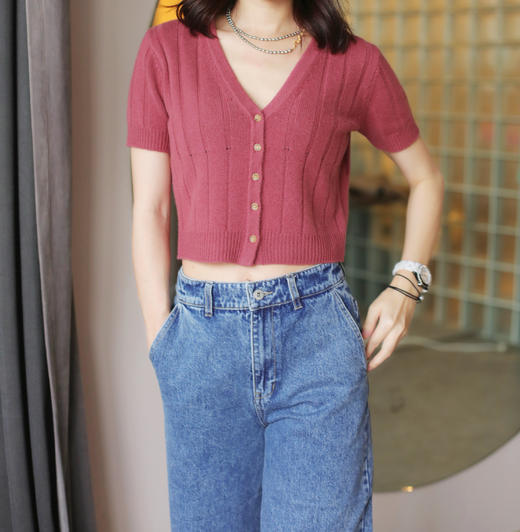 MAISON COVET 纯山羊绒短袖上衣 商品图6