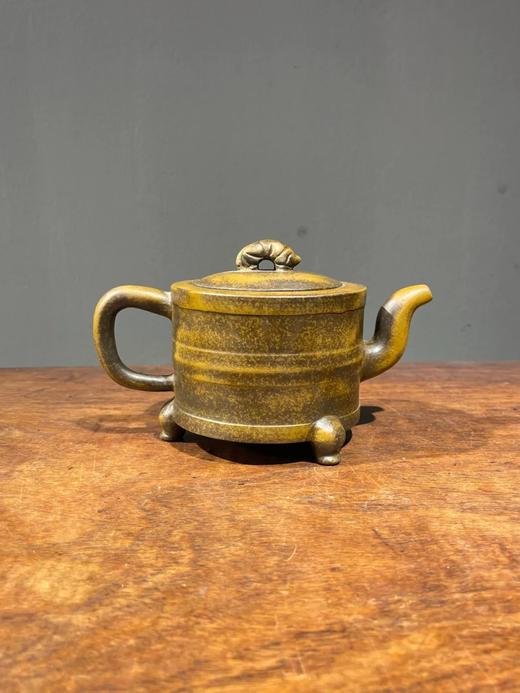 黄泥紫砂奁型握把壶，顺丰包邮 商品图13