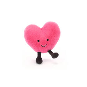 Jellycat 趣味桃红色爱心 11cm