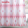【多样屋专柜】多样屋浴室浴帘防水布免打孔淋浴帘卫生间干湿分离花园玫瑰粉色1.8m*1.8m 商品缩略图3