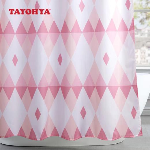 【多样屋专柜】多样屋浴室浴帘防水布免打孔淋浴帘卫生间干湿分离花园玫瑰粉色1.8m*1.8m 商品图3