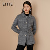 EITIE爱特爱纪冬季款时尚格纹收腰系带显瘦短款毛呢大衣6814518 商品缩略图0