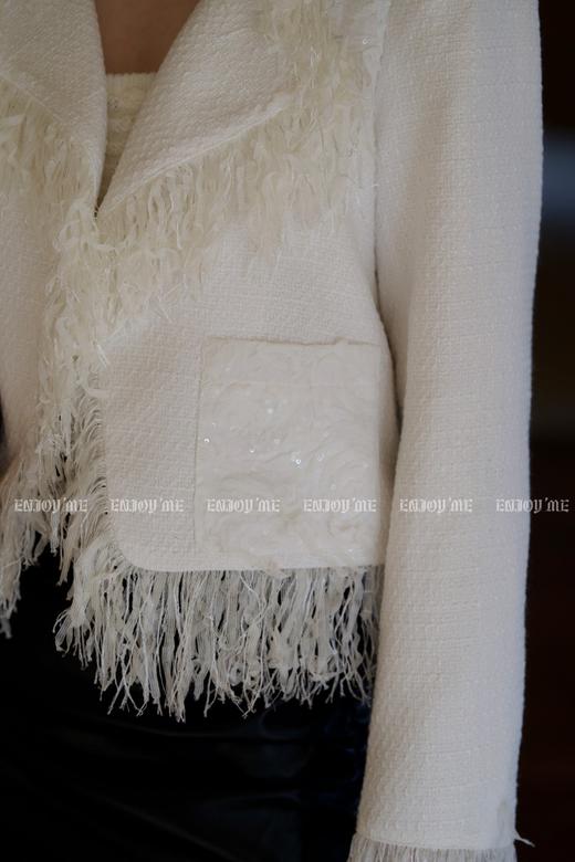 【门店同款】秋季小香刺绣口袋流苏外套 154458401 商品图3