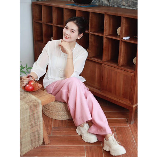 【抖音专属】阔腿裤（23709003S-彤管） 商品图4