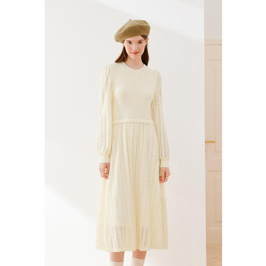 【严选】诗凡黎冬磨毛绣花连衣裙7EA193851 商品图0