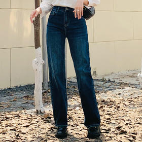 【百图lulu定制】【幸福牛仔裤】弹力面料 超软牛仔直筒裤