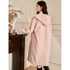 西遇赫本风毛呢外套秋冬新款小众粉色牛角扣大衣连帽外套女D2138677 商品缩略图4