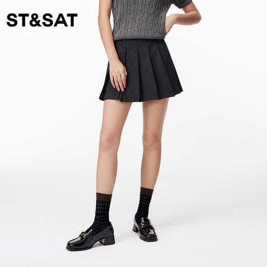 星期六复古金属扣通勤乐福鞋SS33111191 商品图2