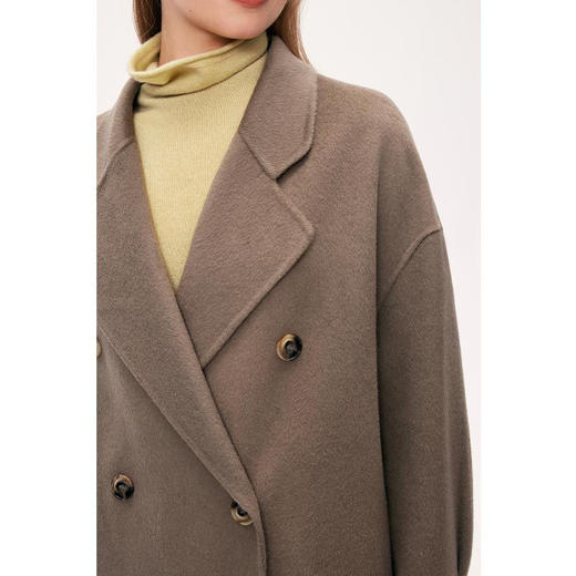 【严选】诗凡黎冬基础色系时尚百搭双面呢大衣7EA170781 商品图3