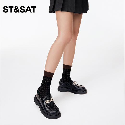 星期六时尚格纹花瓣装饰乐福鞋SS33111197 商品图6